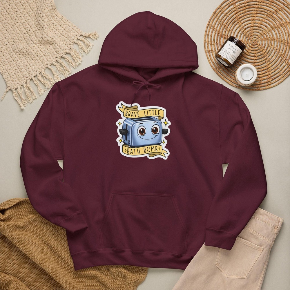 Gildan 18500 Brave Little Bath Bomb Funny Toaster Graphic Hoodie Dark Humor
